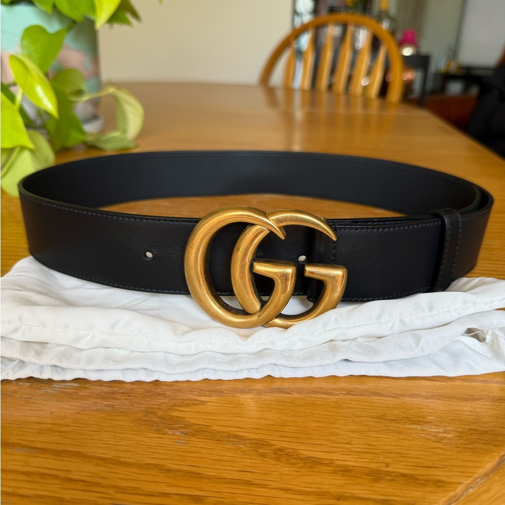 Gucci Black and Gold Women's Belt - Picture 4 of 4